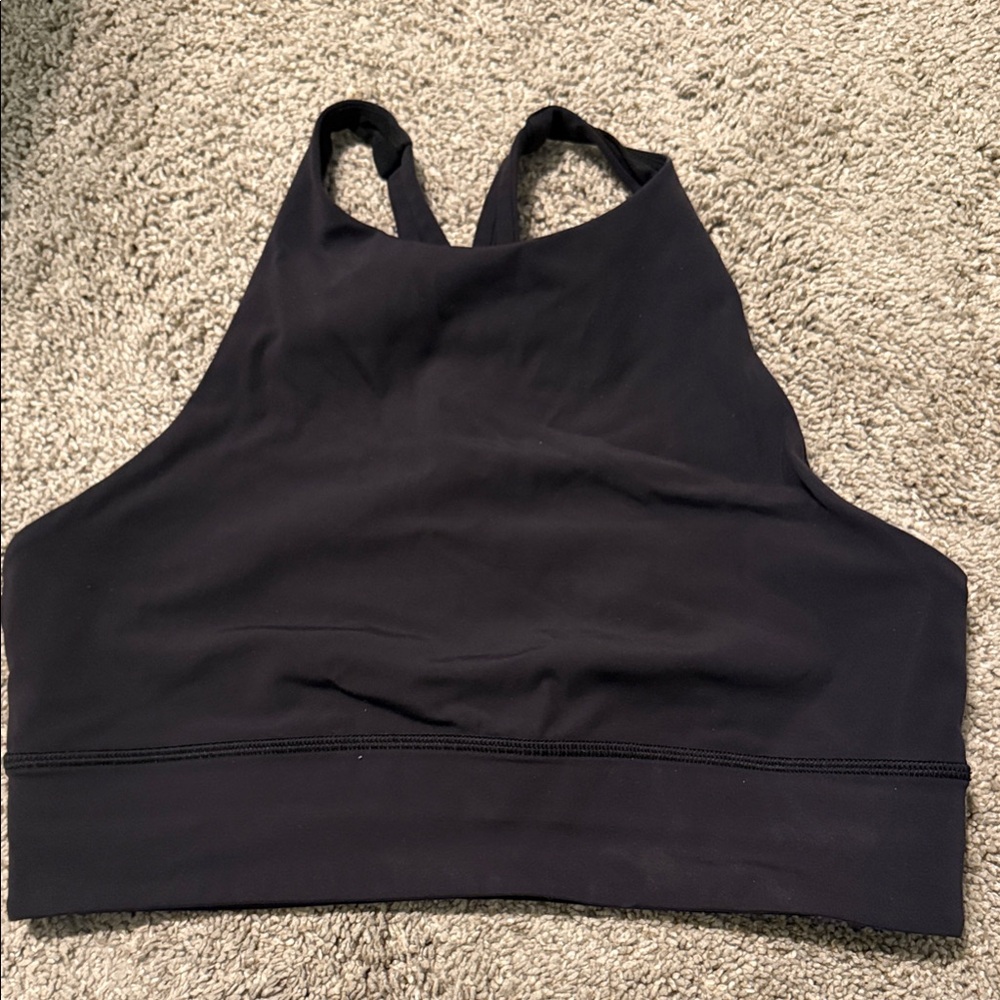 Lululemon Athletica Black High-Neck Sports Bra